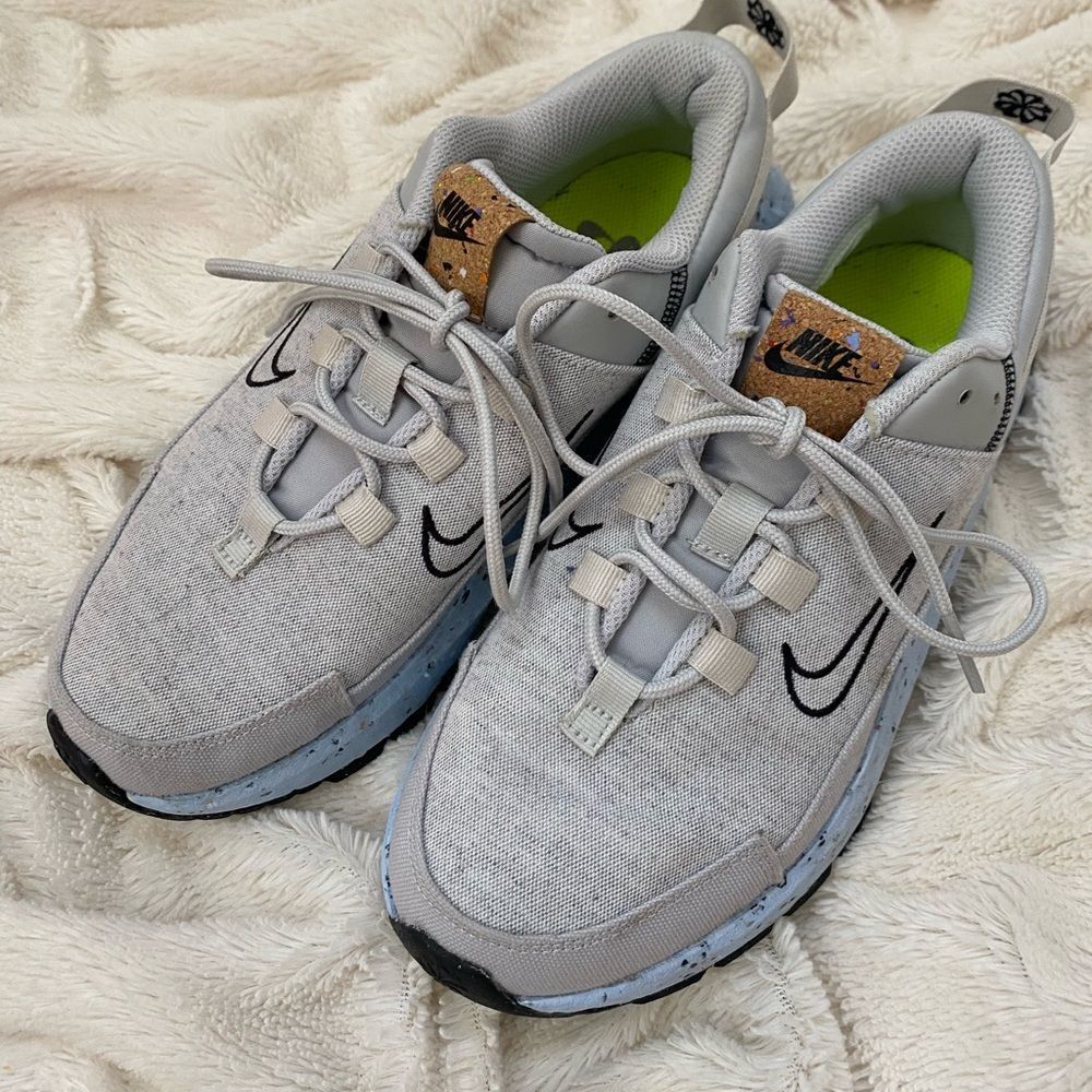Nike Crater Remixa WITH BOX | Gray fog chambray blue sneakers - Picture 3 of 9